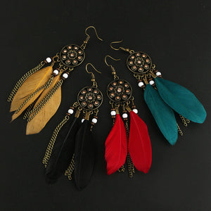 Exuma Black Feather Earrings