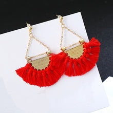 Flamenco Red Tassel Earrings