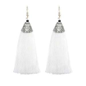 Nassau White Tassel Earrings KEISELA
