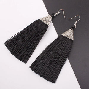 Nassau Black Tassel Earrings KEISELA