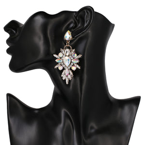 Iridescent Crystal Chandelier Earrings