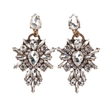 White Crystal Chandelier Earrings