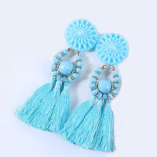 Venice Sky-Blue Tassel Earrings KEISELA