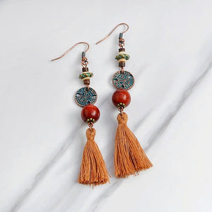 Sand Dollar Tassel Earrings KEISELA