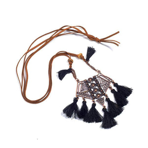Tribal Tassel Choker Necklace