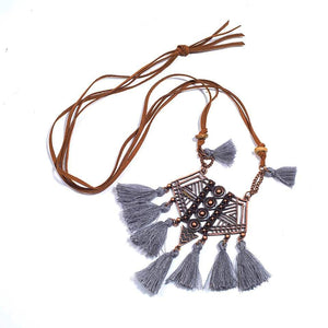 Tribal Tassel Choker Necklace