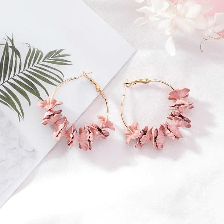 Flower Power Cluster Hoop Earrings | LUX Boutique